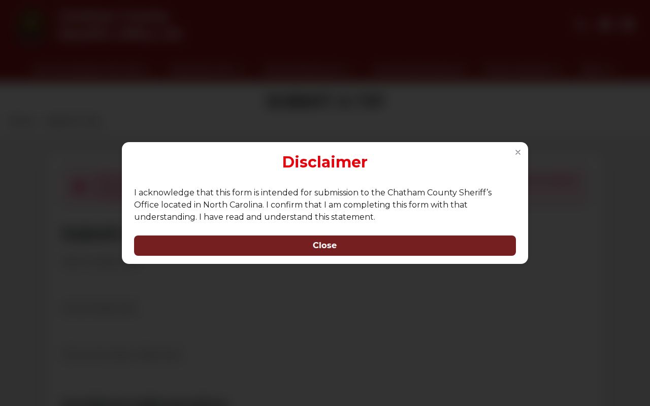 Chatham County Sheriff tip and mobile app information